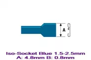    Iso-Socket Blue 1.5-2.5mm A:4.8 B:0.8mm .10