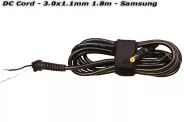   DC CORD 3.0x1.1mm 2-pin 1.8m 10mm (Samsung)
