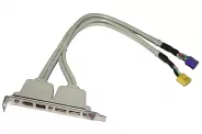  Cable Bracket 2 Port USB2.0 A + 2 Port 1394 to 10 + 16 Pin IDC Header