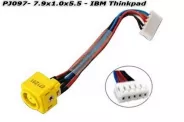  DC Power Jack PJ097 7.9x1.0x5.5mm w/cable 9 (IBM Thinkpad)