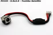  DC Power Jack PJ144 5.5x2.5mm w/cable 14 (Toshiba Satellite)