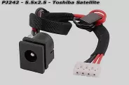  DC Power Jack PJ242 5.5x2.5mm w/cable 19 (Toshiba Satellite)