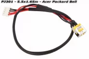  DC Power Jack PJ301 5.5x1.65mm w/cable 25 (Acer Packard Bell)