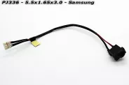  DC Power Jack PJ336 5.5x1.65x3.0mm w/cable 16 (Samsung)