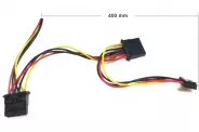  Cable 2 x 4Pin Molex (M) + FDD Connector 40cm (ATX PSU Connector)