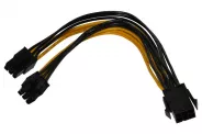  Cable 1x 6Pin PCI-E (M) to 2x6Pin PCI-E (F) 24cm (Power to VGA)