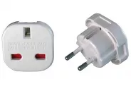  AC Power Plug Travel Adapter Converter (UK to EU Schuko)