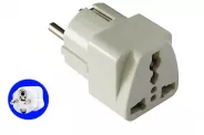  AC Power Plug Travel Adapter Converter (UK US AU to EU Schuko)